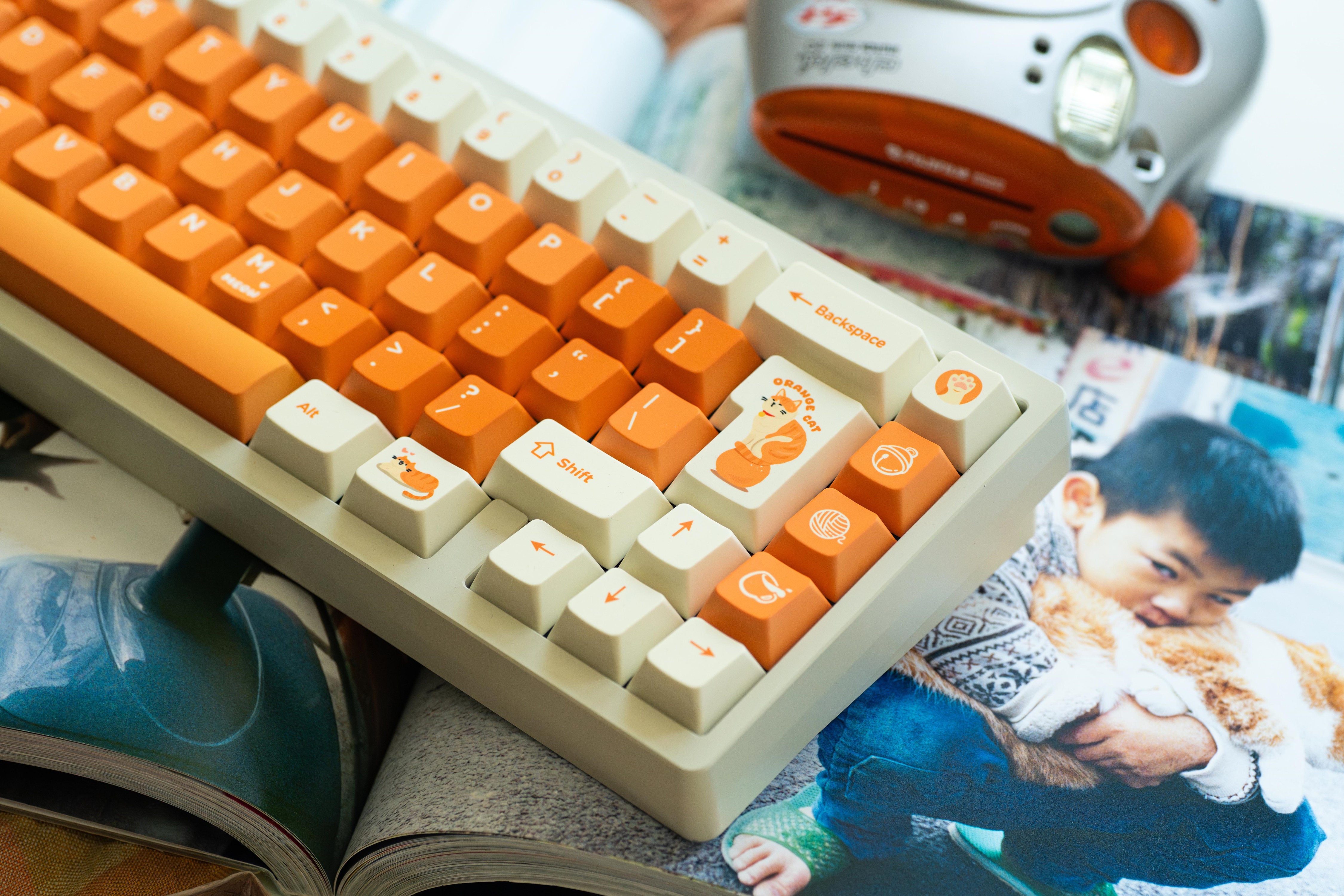WUkds Original Keycaps——Orange Cat Keycaps