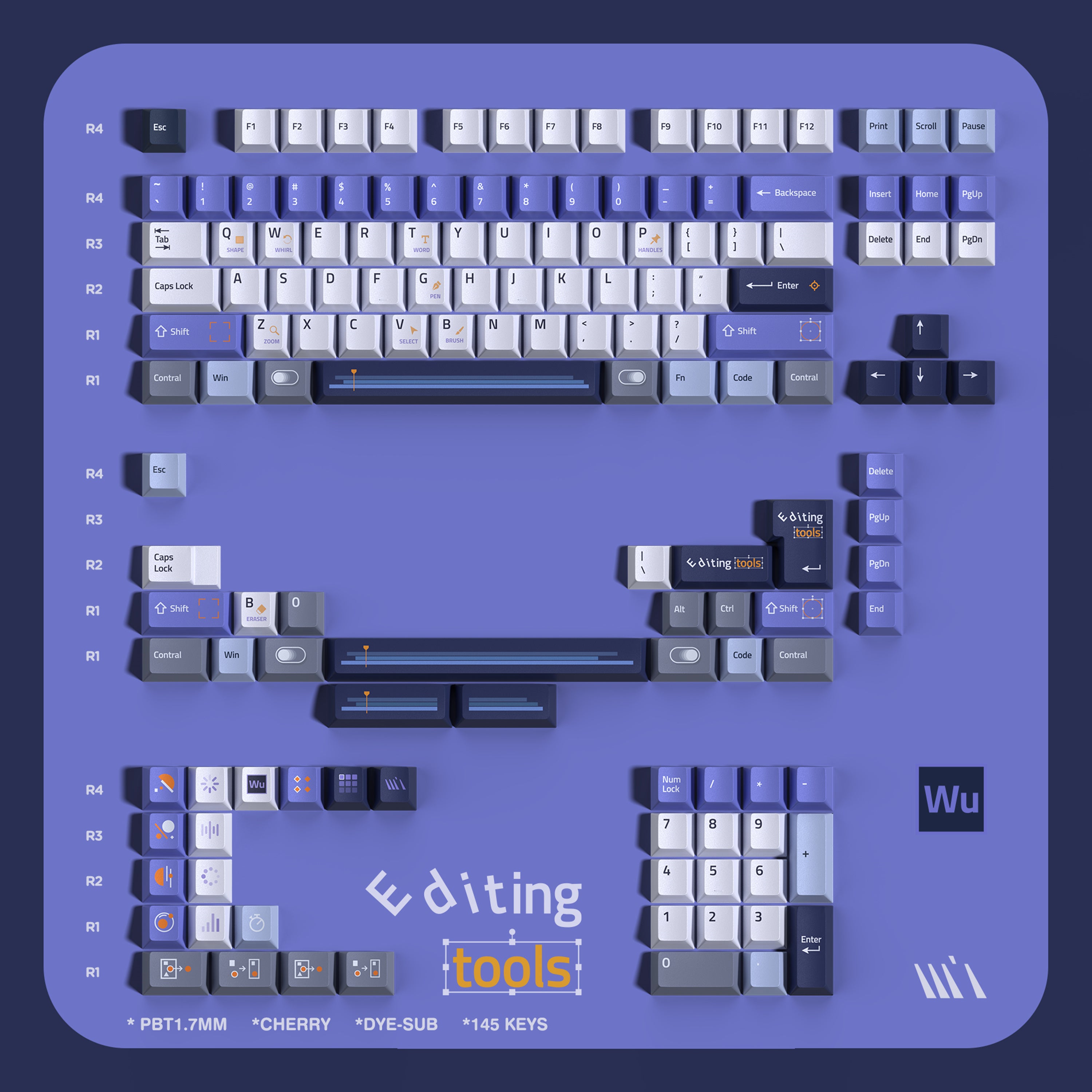 WUkds Original Keycaps——AE Tools Keycaps