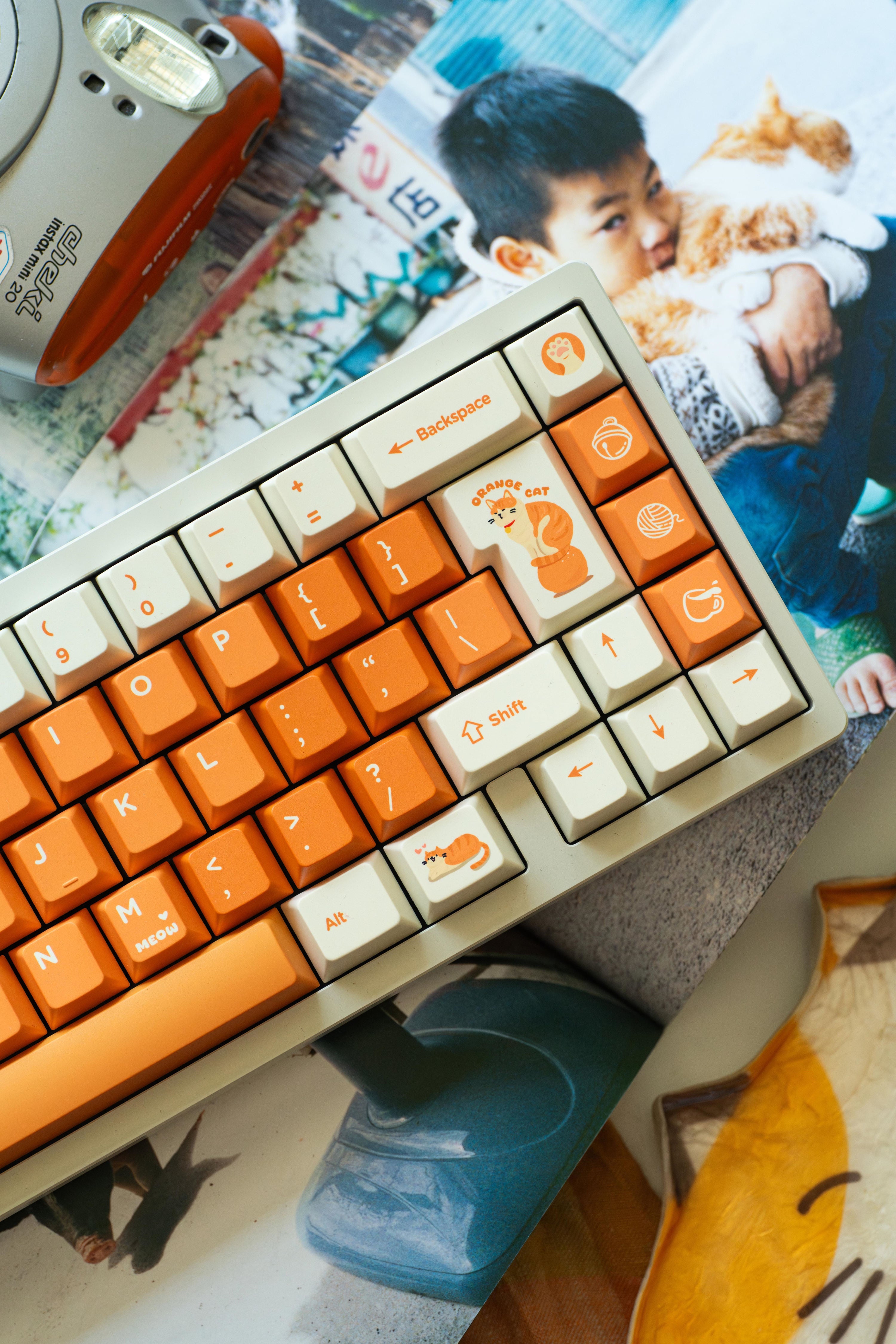 WUkds Original Keycaps——Orange Cat Keycaps