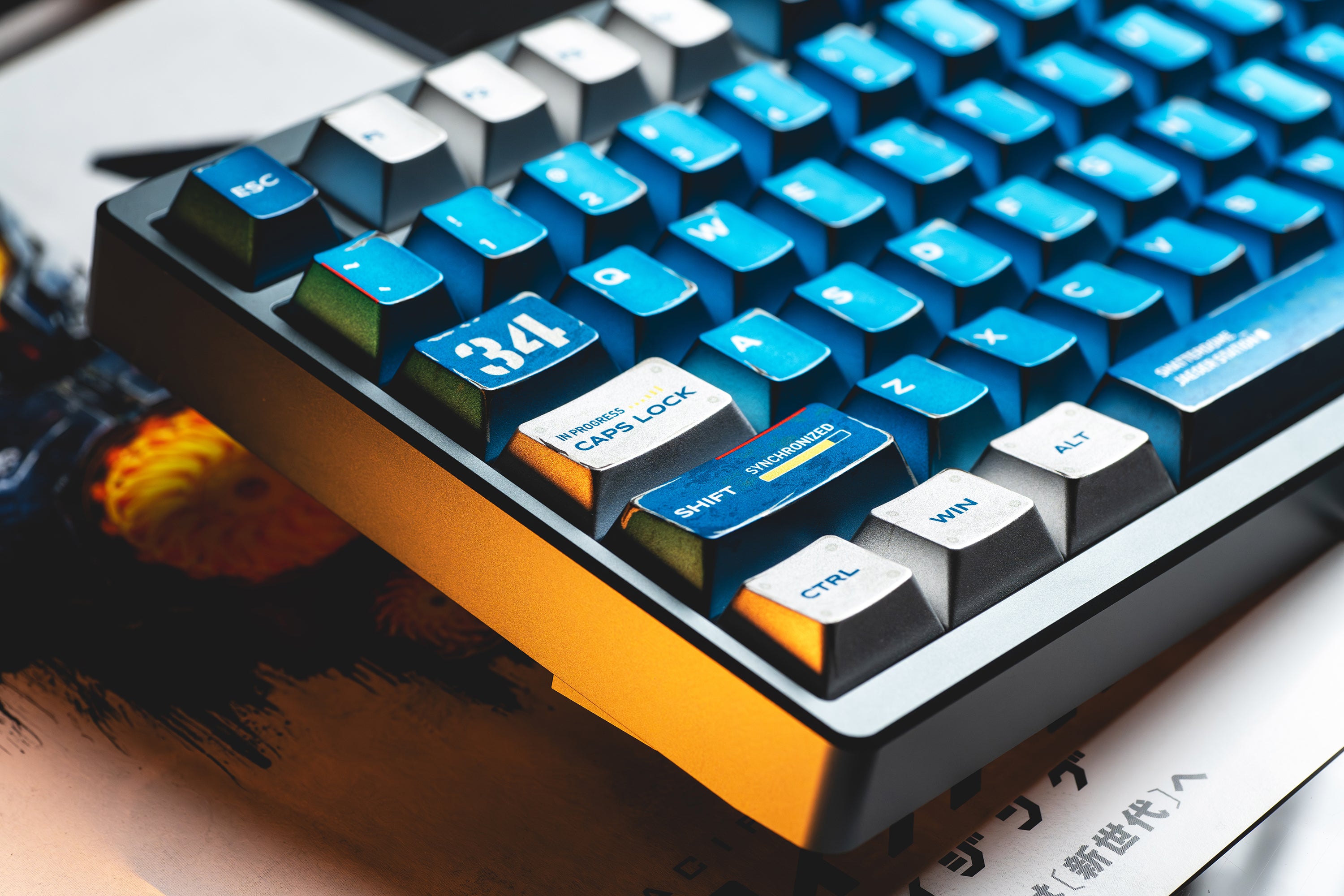 WUkds Metallic Paint Keycaps - Pacific Rim - Dangerous Ranger Keycaps